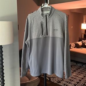 Large Callaway golf shirt. Cooler-weather quarter zip pull over. Two-tone Gray